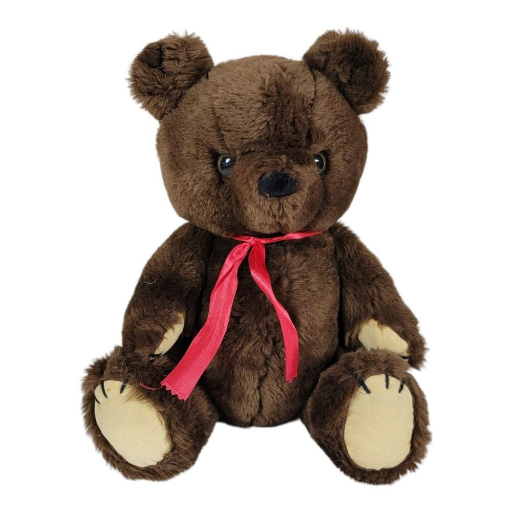 Vintage 1981 Dakin Bear Honey Brown‎ Plush Jointed Arms 12"